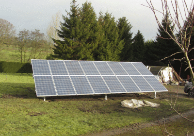 Ground mount solar PV installation in Harrogate North Yorkshire